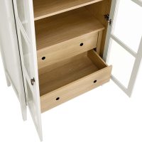Modway EEI-6639-WHI-OAK Nolan Tall Arched Storage Display Cabinet, White Oak - Image 7