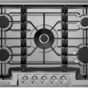 Empava 30 Inch Built-in Gas Cooktop with 5 Sealed SABAF Burners, Stainless Steel Surface LPG/NG Convertible, Flame Failure Protection, Dishwasher Safe Grates, 30in