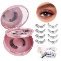 FADLASH Magnetic Eyelashes Natural Look 2 Pairs Fluffy False Eyelashes Reusable Magnetic Lashes Kit with Applicator No Glue Needed Easy to Wear and Remove (604+079) - Image 7
