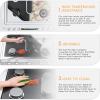 2 Pack Gas Stove Burner Cover, Stove Guard Stove Top Protector, Gas Stove Burner Liners, Compatible with Samsung Gas Stove Range, for Kitchen Cooking, Reusable, Non-Stick and Washable - Image 3