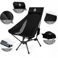 OneTigris Tigerblade High Back Camping Chair with Pillow Design, Comfortable Widened Seat Folding Chair - Image 4