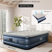 iDOO Queen Air Mattress with Built in Pump, 18 Raised Comfort Inflatable Blow up Mattress, Upgraded Four Chamber Portable Air Bed for Camping, Guests and Home, Colchon Inflable, 650 lbs Max - Image 7