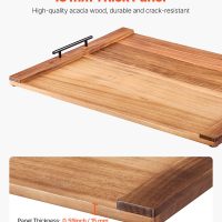 VEVOR Noodle Board Stove Cover, Stove Top Cover Board for Gas Burner & Electric Stove, Acacia Wood Cutting Board with Handles, RV Stovetop Cover/ Kitchen Sink Cover for Counter Space & Tray, Natural - Image 5
