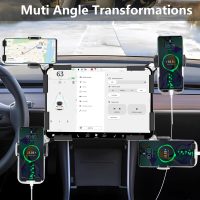 Phone Mount for Tesla Model 3/Y Accessories 2025, Adjustable Universal Phone Holder for Tesla Model 3/Y/Cybertruck Screen, Non-Adhesive Car Mount Fits All Smartphone - Image 4