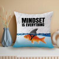 Inspirational Positive Gifts Pillow Covers 18x18, Mindset is Everything Decorative Throw Pillow Covers Pillowcases for Home Bedroom Living Room Decor - Image 5