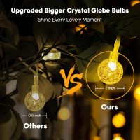 Minetom Crystal Globe String Lights Battery Operated - 17 ft 30 LED Globe Fairy Lights with Remote and 8 Modes, Waterproof for Bedroom Tent Loft Camping Porch Patio Party Wedding Decor, Warm White - Image 5