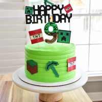 9th Pixel Miner Birthday Candles, Pixels Cake Topper for Boys Girls, TNT Themed Birthday Decorations Party Supplies (Number 9) - Image 6