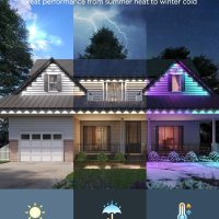 Govee Permanent Outdoor Lights 2, 150ft RGBIC Outdoor Lights with 108 LED Lights, IP67 Waterproof, 100 Scene Modes with 40lm White for Outdoor Decorations, Works with Alexa, Google Assistant, White - Image 5