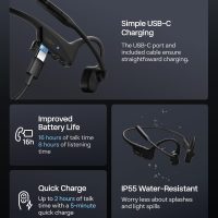OpenComm2 UC 2025 Upgrade - Open-Ear Wireless Computer Headset with Boom Mic, Bone Conduction Bluetooth Stereo Headphones, USB-C Dongle Compatible with PC and Mac, Zoom Certified - C120 UC - Image 9