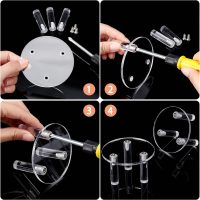 Clear Ring Jewelry Display Stand, 2 Sets Acrylic Organizer Pedestals for Rings & Earrings, Decorative Display Stands for Collectibles, Artifacts, Figurines, Memorabilia - Image 4