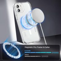 CACOE Magnetic Case for iPhone 12 & iPhone 12 Pro 6.1 inch-Compatible with MagSafe & Magnetic Car Phone Mount,Not Yellowing Anti-Scratch (Clear) - Image 3