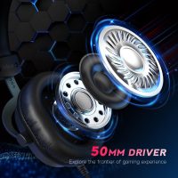 FIFINE PC Gaming Headset, USB Headset with 7.1 Surround Sound, Detachable Microphone, Control Box, 3.5mm Headphones Jack, Over-Ear Wired Headphones for PS5/Xbox/Switch, Black-AmpliGame H9 - Image 7