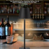 HASUN 2 Pack LED Cordless Rechargeable Table Lamp, 5200mAh Battery Operated Desk Lamp Table Light, Aluminum Shell, 3 Color Stepless Dimming Up Waterproof for Coffee Table/Indoor/Camping (Black) - Image 7