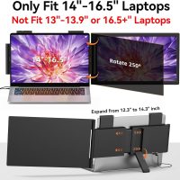 Laptop Screen Extender, 14" 1080P IPS Portable Monitor Travel Monitor for 14-16.5" Laptops with USB-C/HDMI Port, Plug and Play Attachment Screen for Windows/Mac/Android/Switch/PS5/Xbox - Image 2