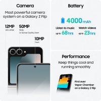 Samsung Galaxy Z Flip6, 512GB Unlocked Android Smartphone, FlexCam, Photo Assist, Camcorder Mode, Live Interpreter, Compact Foldable Design, Pocket-Sized Portability, 2024, US 1 Yr Warranty, Mint - Image 6
