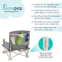 Hiccapop OmniBoost Travel Booster Seat with Tray for Baby, Dining Table, Camping, Beach, Grandma’s | Folding Portable Tip-Free Design Straps to Kitchen Chairs - Image 7