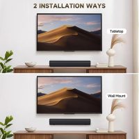 Sound Bar Speakers Bluetooth Wireless, TV Speakers Sound Bar Subwoofer, Home Theater Surround Sound Bar HDMI(ARC) Optical AUX USB 2.1ch Home Audio Sound System TV PC Wall Mount, Ebblack - Image 6
