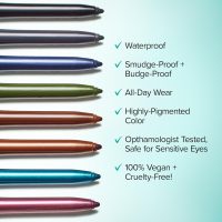 Thrive Causemetics Infinity Waterproof Eyeliner Pencil, Built In Sharpener & Smudge Tip, Long Lasting, Smudge Proof, Hyaluronic Acid & Shea Butter, Vegan & Cruelty Free, Lauren (Black Matte) - Image 2
