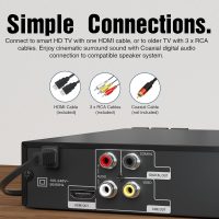 MEGATEK Region-Free HDMI DVD Player for TV, Compact CD/DVD Player for Smart TV, USB Port, Plays All Region DVDs & Multi Formats, Metal Housing, HDMI/RCA Cables & Remote Included - Image 6