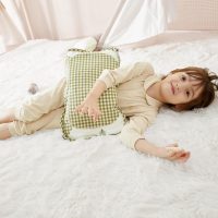 BENRON White Fluffy Rugs for Living Room 4x6, Soft Cream Area Rug for Kids Children Girls Bedroom Nursery, Washable Indoor Floor Carpets - Image 2
