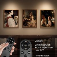 EZVALO Spotlights Indoor with Remote, 5500mAh Rechargeable Picture Lights, Wireless LED Uplighting with Timer＆Dimmable, 3CCT, Display Lights for Plant Painting, Artwork, Accent Lighting (2Pack-Black) - Image 4