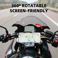 Motorcycle Phone Mount,Aluminum Bike Phone Holder Handlebar,360° Bike Cell Holder for All Smartphones Bike Motorcycle Accessories (Bike Phone Mount) - Image 2