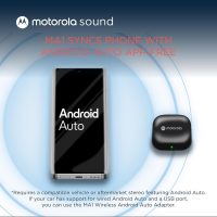 Motorola Sound MA1, The Only Google Authorized Wireless Android Auto Car Adapter, Smartphone to Screen Wireless Bridge Car Accessories, USB Type-A - Image 6