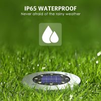 Solar Lights Outdoor 12 Pack, Solar Garden Outdoor Waterproof Pathway Lights Bright In-Ground Light Outdoor Lighting Decor for Lawn, Patio, Yard, Driveway, Step and Walkway White Light - Image 3