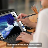 Stylus Pen for Android Tablet, Pom Tip Tablet Pencil for iOS/Android,Rechargeable Active Stylus Pen for iPhone/Samsung/XiaoMi/Huawei/Vivo/Lenovo/Pixel and Other Android Smartphones and Tablets-Black - Image 7