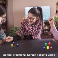 Gonggi Korean Game, Gonggi Korean Tossing Game Set (Korean Traditional Play Game) Jebi chagi Gonggi Stone catching Game Biseokchigi Paeng-y DDAKJI Family Party Game Game Collections (1 Set) - Image 3