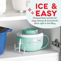 DASH My Mug Ice Cream Maker Machine (Aqua): Multi-Purpose Soft Serve Ice Cream Machine with (2) Bowls for Homemade Gelato, Sorbet, Frozen Yogurt, Built-In Ingredient Chute, Easy to Clean and Store - Image 6