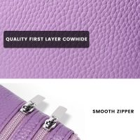 Genuine Leather Coin Purse Keychain Wallet with Zip Closure, Premium Small Pocket Organizer for Women - Image 4