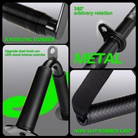 Cable Machine Attachment Set for Gym, LAT Pulldown Attachments, Cable Machine Accessories with Curl Pulldown Bar, Tricep Pull Down Attachment, V Bar, Fitness Equipment Cable Accessories for Home Gym - Image 4