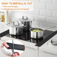 FLSEPAMB Silicone Stove Gap Covers, 2 Pack Heat Resistant Oven Gap Filler Seals Gaps with Anti-Slip Mirror Base, Stain Resistant Stove Counter Gap Cover Silicone Strips Between Stovetop and Counter - Image 6