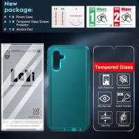 LeYi Compatible for Samsung Galaxy-A13-5G-Phone Case: Samsung A13 Phone Case with Tempered Glass Screen Protector, 3 in 1 Rugged Cover, Military Grade Shockproof Funda para Galaxy A 13 5G Case, Teal - Image 7