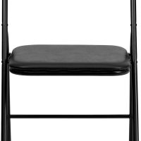 Flash Furniture Madison 5-Piece Folding Card Table and Chairs Set, Portable Event Table and Chairs Set, Black - Image 9