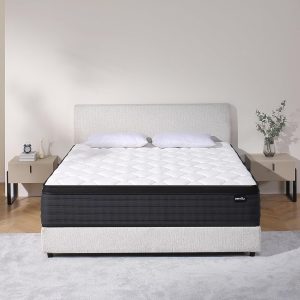 Queen Size Mattress, 12 Inch Hybrid Memory Foam Queen Mattress in a Box, Pressure Relief, Medium Firm, CertiPUR-US