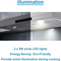 SNDOAS Range Hood 30 Inch Under Cabinet,Ductless Range Hoods with Touch Control,3-Venting Kitchen hood,Stainless Steel Vent Hood,Under Cabinet Range Hood 30 inch,Hood Vents for Kitchen 3 Speeds - Image 4