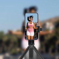 Phone Tripod Mount Adapter with Camera Remote Controller, Cell Phone Holder Clip with Adjustable Clamp Compatible with iPhone, Samsung, HTC, Huawei etc., Include Wrist Strap - Image 2