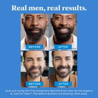 Just for Men 1-Day Beard & Brow Color, Temporary Color for Beard and Eyebrows, For a Fuller, Well-Defined Look, Up to 30 Applications, Black - Image 5