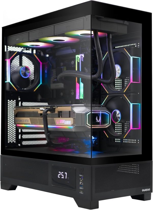 ZOTAC MEK AI-Enhanced Gaming PC Desktop Computer - NVIDIA GeForce RTX 5090, AMD Ryzen 7 9800X3D Up to 5.2GHz, 32GB DDR5 RGB, 2TB NVME M.2 SSD, 1300W 80+ Gold PSU, WiFi 7, Windows 11