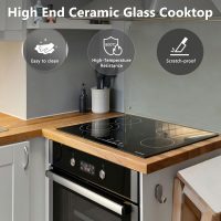 Electric Cooktop 30 inch, ECOTOUCH Built-in Electric Cooktop 4 Burner Stove Top, Radiant Cooktops Stovetop with Kid Safety Lock, Timer, 9 Heating Level, 6800W, 220-240V for Hard Wire(No Plug) - Image 6