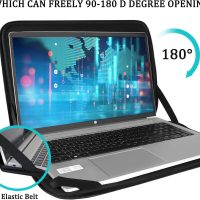 Laptop Case Sleeve 15.6 inch, Durable Shockproof Protective Computer Carrying Cover with Front Pocket, Briefcase Handbags Laptop Sleeve Bag for 15.6 inch HP, Dell, Acer, Asus, Notebook, Black - Image 2