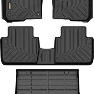 Binmotor-All Weather Floor Mats Cargo Liner Set for Honda HR-V(Include Hybrid) 2023-2026/Acura ADX 2025-2026, Heavy Duty Car Floor Liners HR-V TPE Waterproof Full Set, for HRV Accessories