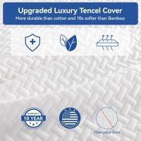 King Size Mattress Extra Firm 8 Inch with Tencel Cover,Premier Cool Green Tea/Gel Memory Foam Mattresses for Kid/Adult,Dual Side Medium Firm/Extra Firm-Mattress for Back Pain,CertiPUR-US,80'' x 76'' - Image 4