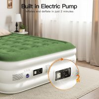 2025 Upgraded Queen Air Mattress with Built in Pump，16'' Comfort Blow up Mattress, Quiet Surface Portable Inflatable Mattress, Air Bed with Storage Bag for Guests, Home, Camping, 660 lbs Max - Image 3