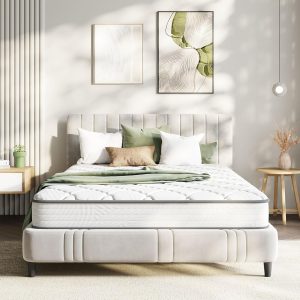 Novilla Twin Mattress, 8 inch Twin Bed Mattress in a Box, Hybrid Mattresses for Back Pain Relief & Support, Mattresses with Comfortable & Durable Support, Certipur-Us Certified