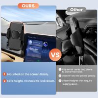 Peleus Car Phone Holder for 2020-2025 Toyota Highlander L LE XLE XSE Car Phone Mount forToyota Highlander with 8-Inch Screen Fit for Most Smartphones Cell Phone Automobile Cradles (only 8-inch) - Image 5