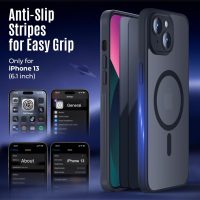 Designed for iPhone 13 Case, Compatible with MagSafe, with Privacy Screen Protectors X2, [Camera Protection] [15FT Military Drop Protection] Shockproof Phone Case, 6.1", Black - Image 6