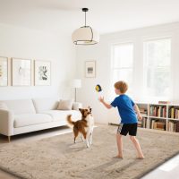 Fluffy Rug Shaggy Area Rug, Beige 2x4 Area Rugs for Bedroom, Small Bedside Rug, Soft Fluffy Shaggy Entryway Throw Rugs for Living Room Bedroom Kids Room Home Decor - Image 3